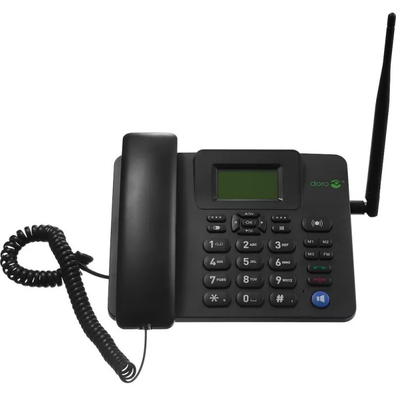 IP Phone Doro 4100H Black Wired Handset LCD 128x64 500 Entries