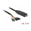 Serial Cable DeLOCK 63946 USB 2.0 Type-C 2m Black