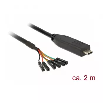 Serial Cable DeLOCK 63946 USB 2.0 Type-C 2m Black