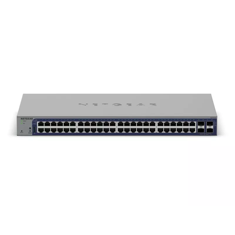 Managed Gigabit Ethernet Switch Netgear GS752TX, 48x RJ-45 10/100/1000, 10G support, 1U rack, grey