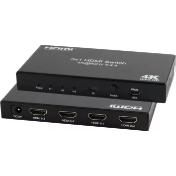 HDMI switch ShiverPeaks 05-20001 — 3x IN 1x OUT, 4K 60Hz