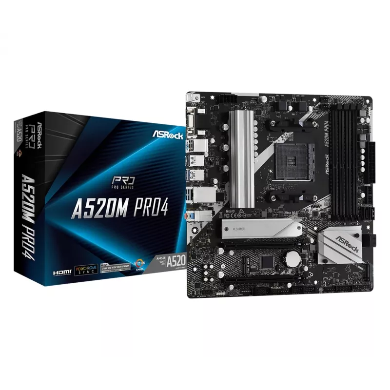 Motherboard ASRock A520M PRO4 Socket AM4 micro ATX