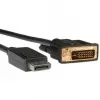 ROLINE - Video Cable - DisplayPort (M) - DVI-D (M) - 1 m (DisplayPort 1.1) - Thumbscrews - Black (11.04.5771)