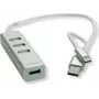 ROLINE 14.02.5037 Interface Hub USB 2.0 480 Mbit/s Silver - White (14.02.5037)