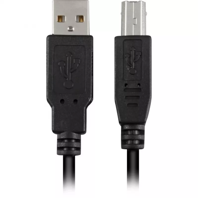 USB 2.0 Cable, USB-A Plug > USB-B Plug (black, 2,0 Meter)