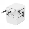 Travel power adapter GEMBIRD TPA-1A2C20-01-W — 20 W, USB-A (18 W) + 2× USB-C (20 W), Type E plug, white