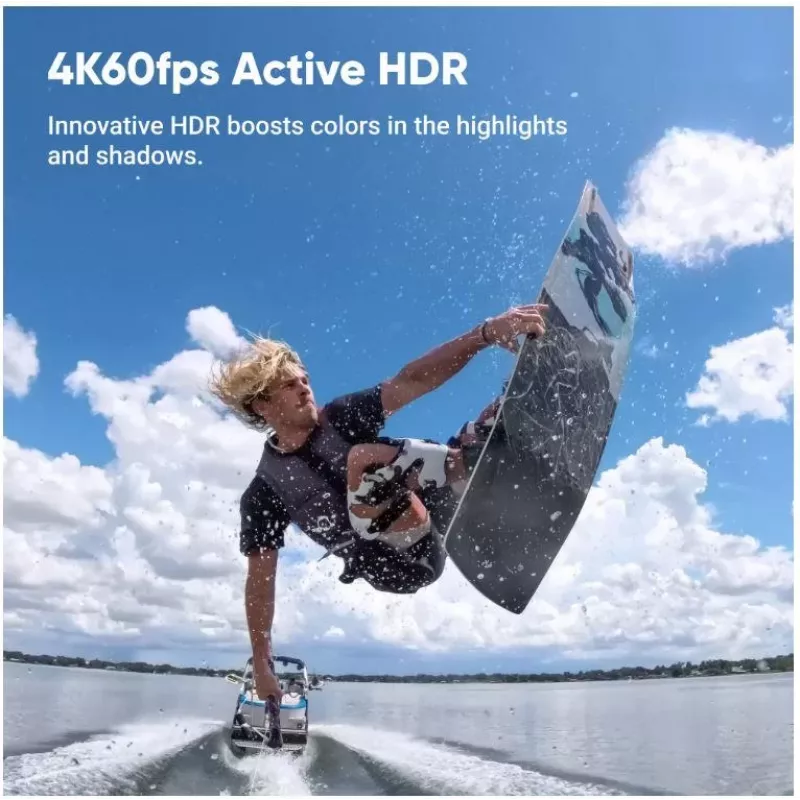 Action sports camera Insta360 Ace Pro 2 — 50 MP, 8K Ultra HD (7680×3272), 1/1.3 inch sensor, up to 240 fps, built-in display, Wi‑Fi, MicroSD, 177.7 g, Black