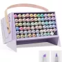 Double-sided marker pens Arrtx LC303663 — 66 pastel colours, dual-tip markers