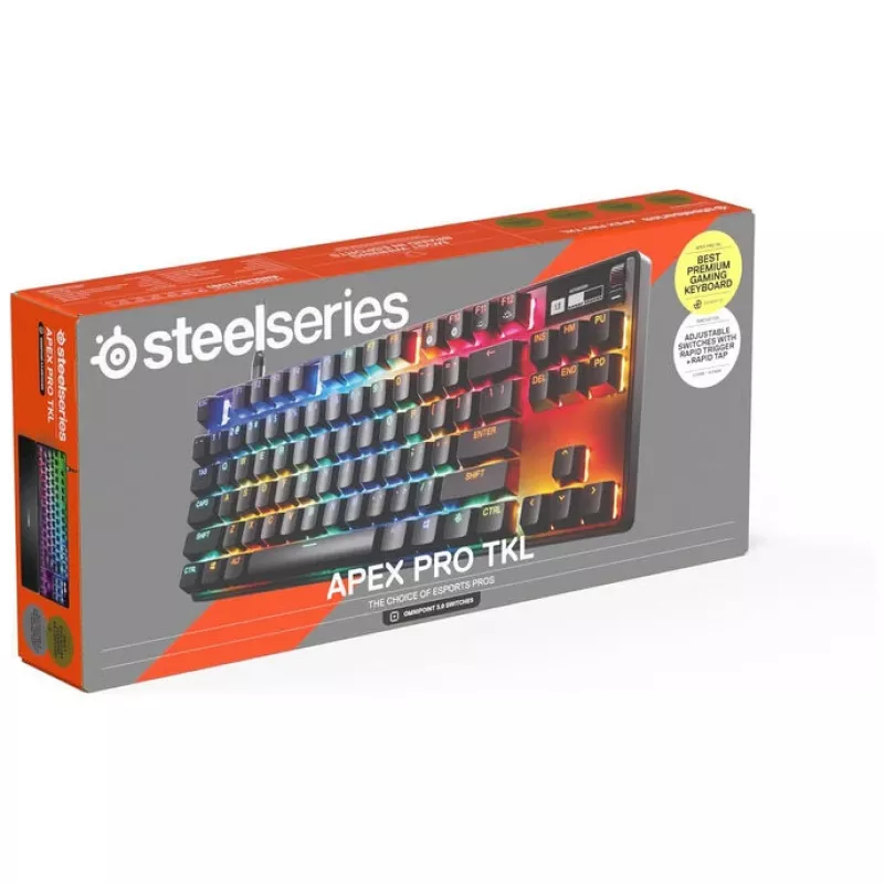 Mechanical Gaming Keyboard STEELSERIES Apex Pro TKL Gen 3 OmniPoint — Tenkeyless, Adjustable Actuation, Compact Layout