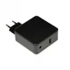 Laptop power adapter IBOX IUZ65WA, AC-to-DC auto 100–240V → 18.5–20.5V, 65W, 1×USB, black