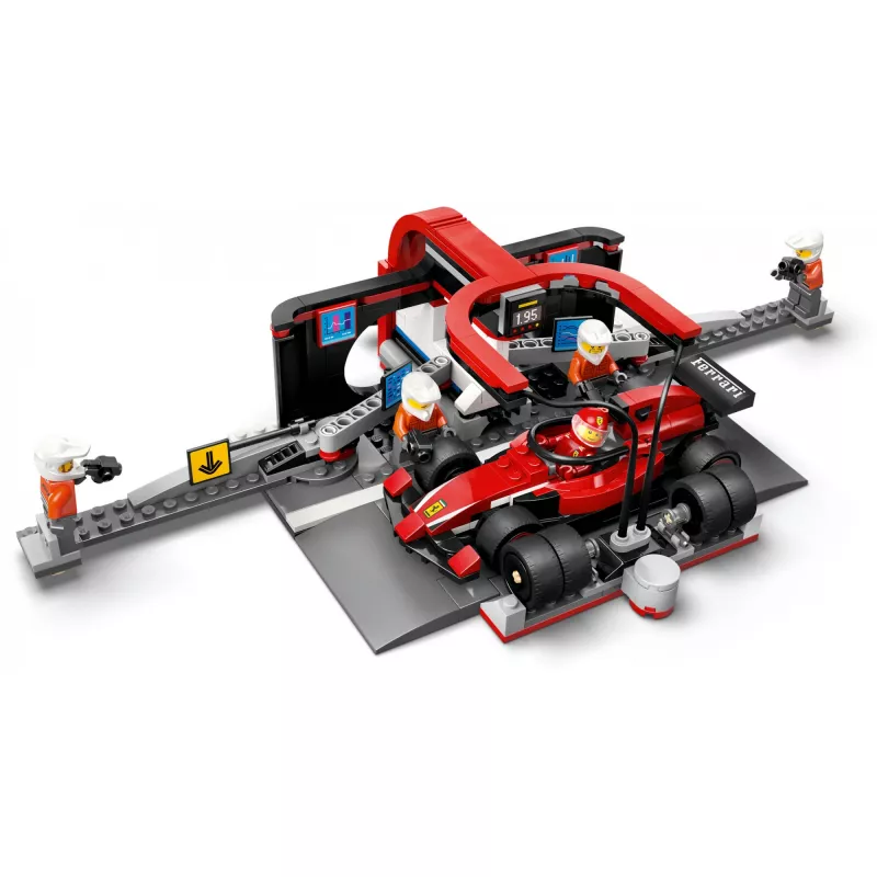 LEGO City F1 Pit Stop set 60443 — Ferrari F1 car, 322 pieces, 5 minifigures, age 6+
