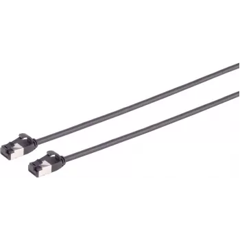 Networking Cable S/CONN 08-47015 0.5m Cat8.1 U/FTP Black