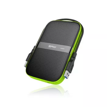 SILICON POWER Armor A60 - Festplatte - 5TB - extern (tragbar) - 2.5 (6,4 cm) - USB 3,1 Gen 1 - Schwarz (SP050TBPHDA60S3K)