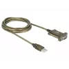 Serial Cable DeLOCK 64073 USB Type-A DB-9 Transparent 2m