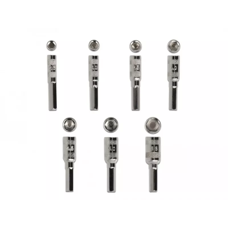Screwdriver Set DeLOCK 90551 8 pieces external hexagonal hollow shaft 2.5 - 5.5 mm