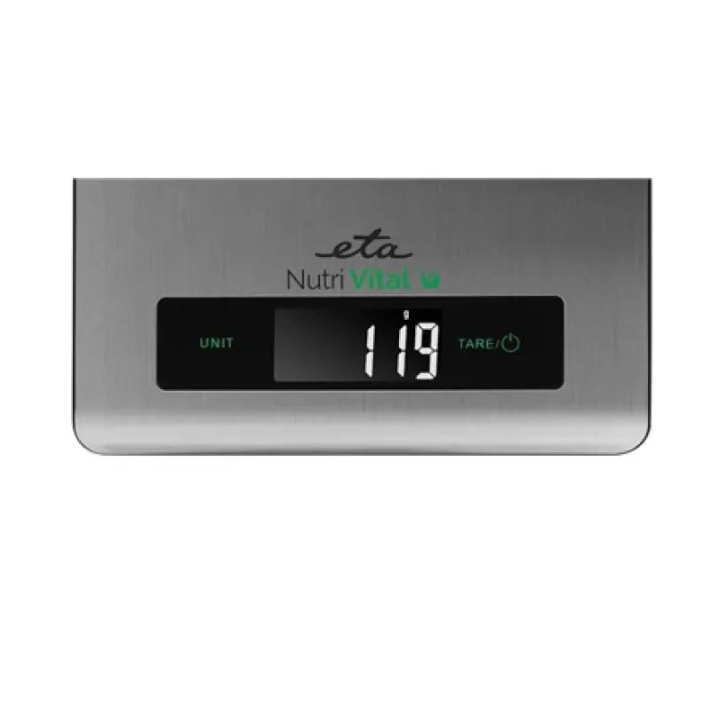 Electronic kitchen scale ETA Nutri Vital Metallic Rectangle — 5 kg capacity, 1 g accuracy, LCD