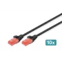 Network Cable Digitus CAT 6 U/UTP 0.5m RJ-45 Black