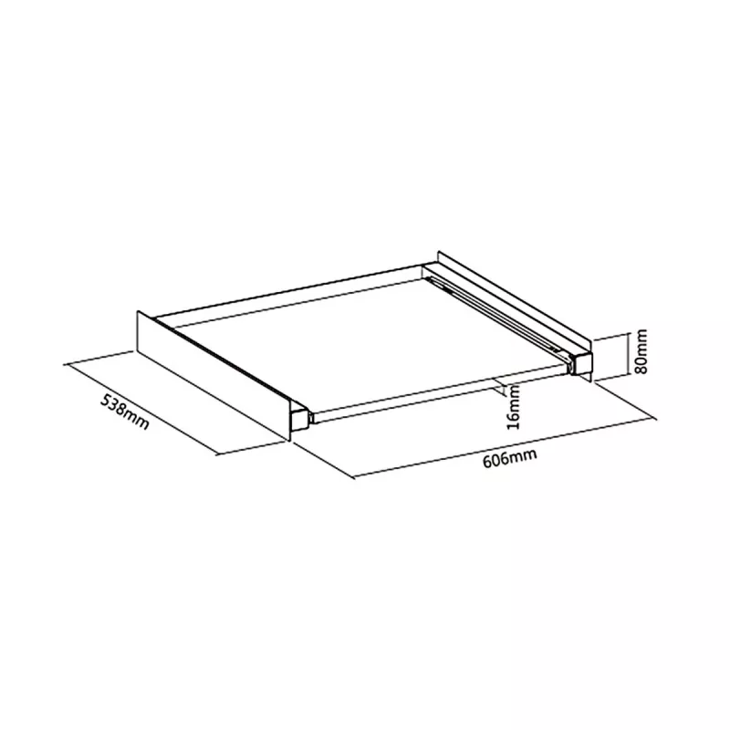 MACLEAN MC-890 Adjustable Height Shelf Connecting Frame in Black