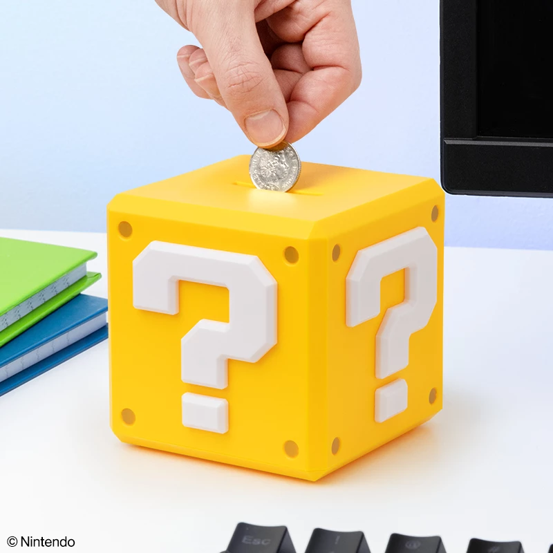 Money box Paladone Super Mario Question Block design coin bank