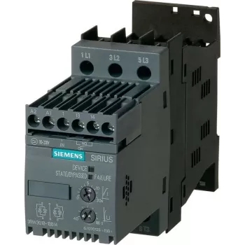 Siemens Soft Starter Motor Power at 400 V 7.5 kW Motor Power at 230 V 4 kW 400 V/AC Rated Current 17.6 A 3RW3018 (3RW3018-1BB14)