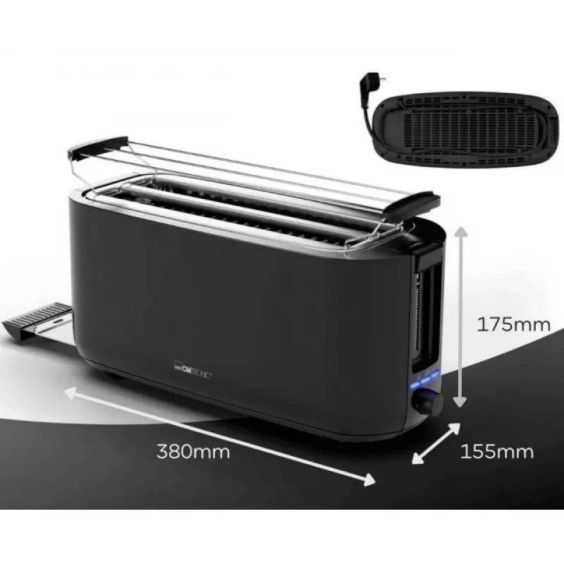 Clatronic TA 3802 4 slice(s) 1400 W Black