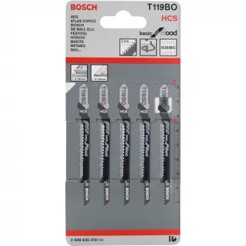 Bosch 2 608 630 310 jigsaw/scroll saw/reciprocating saw blade Jigsaw blade High carbon steel (HCS) 5 pc(s)