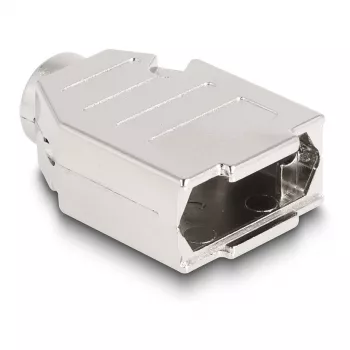 Cable boot DELOCK D-Sub Housing 9‑pin (male/female) silver plastic, 31×46×16 mm
