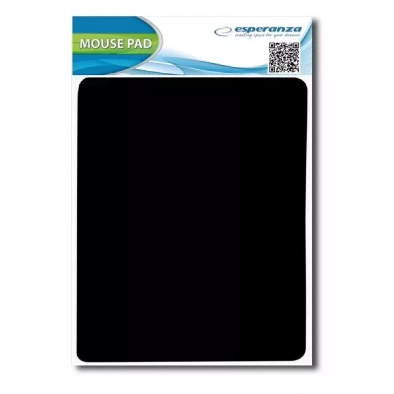 Mouse pad ESPERANZA EA145K — gaming mouse pad, black, monochromatic surface, non-slip base