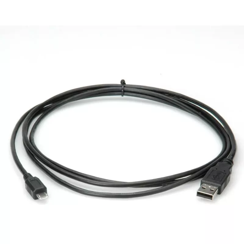 USB 2.0 Cable ROLINE 11.02.8755 3.0 m Type A M - Micro USB B M