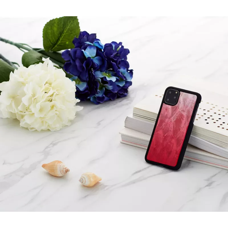 Smartphone case iKins for iPhone 11 Pro Max — pink lake with black trim