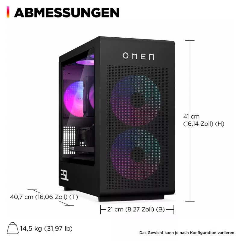 HP OMEN 35L GT16-0065ng AMD Ryzen™ 7 8700F Gaming PC