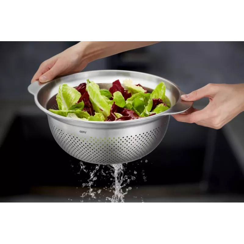 GEFU kitchen strainer PREMIO G-28132, 27 cm stainless steel mesh, handheld