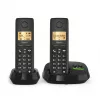 Cordless Analog/DECT Telephone Gigaset PURE 100A Duo — 2 Handsets, Speakerphone, Caller ID, 1.5 inch Display, Black