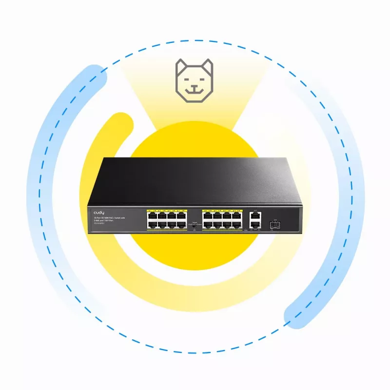 Cudy FS1018PS1 Network Switch 18 Fast Ethernet Ports PoE