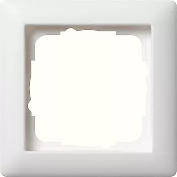 Wall plate / switch cover by Gira — model 0211 04, screwless design, white