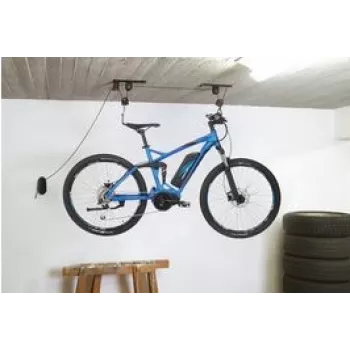 Bike lift FISCHER 50386 — ceiling-mounted bicycle hoist, load capacity 30 kg, black