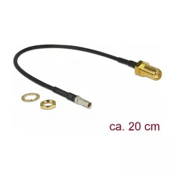 Coaxial Cable DeLOCK 89912 RG-174 0.2 m TS-9 SMA Black