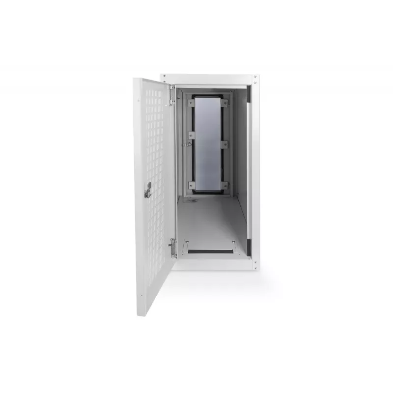 Digitus Computer housing with glass door, rolling, lockable, with ventilation slits