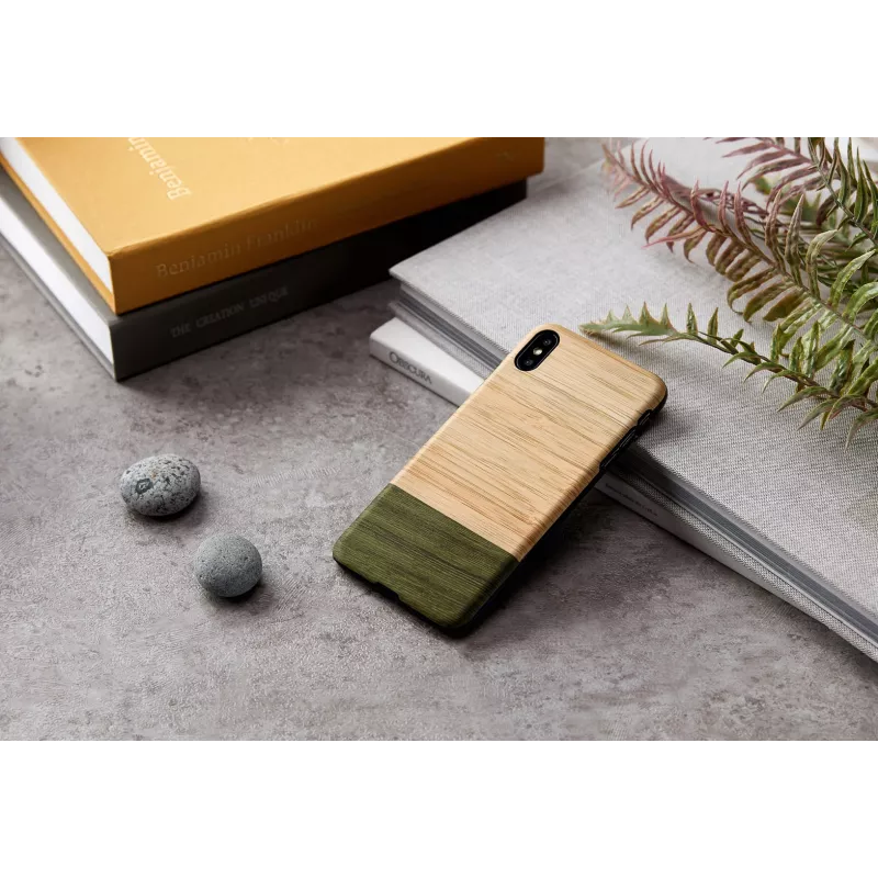 Smartphone case man and wood for iPhone X/XS — bamboo forest black