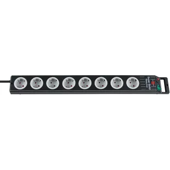 Power Extension Brennenstuhl 1153380118 2.5m 8 AC Outlets Black Grey