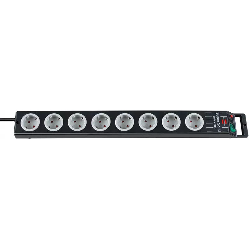 Power Extension Brennenstuhl 1153380118 2.5m 8 AC Outlets Black Grey