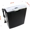Paper shredder PEACH PS400-02, strip shredding, 22 cm working width, 7 mm cut, black/silver