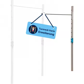 Gymnastics bar extension double bar HUDORA Vario, adjustable fitness equipment, blue/beige