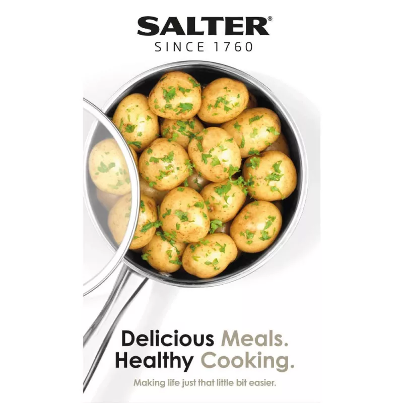 Cookware set Salter BW06746EU7 — Stainless steel 5-piece set with lids