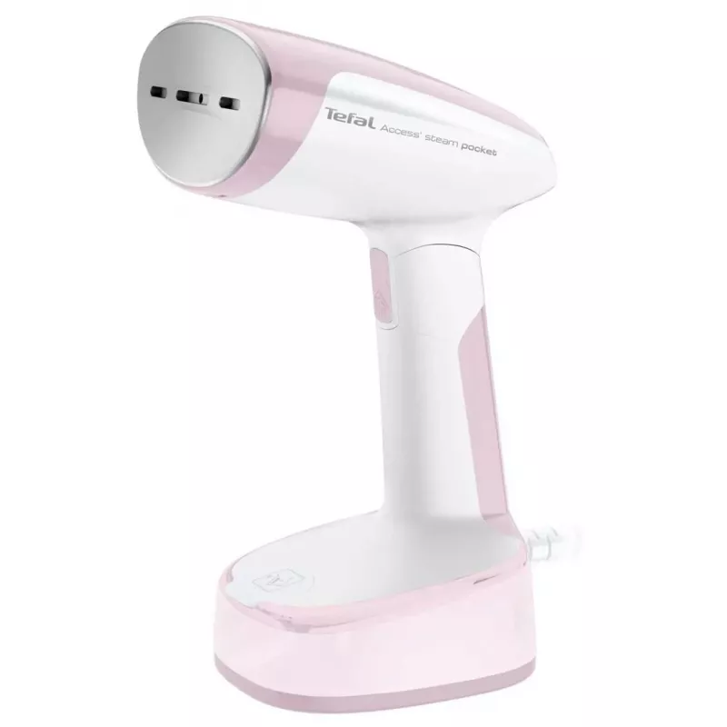 Handheld garment steamer Tefal DT3050, 1300 W, 20 g/min steam, 0.12 L tank, 2.6 m cord, pink