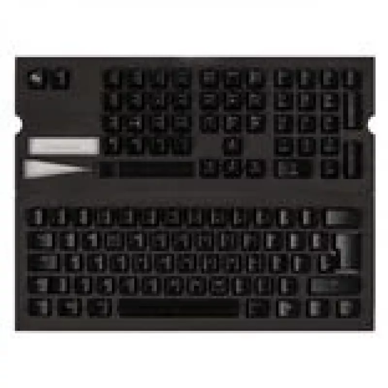 Ducky ABS Keycap Set, Laser-Graviert - ISO-Layout (DE), black
