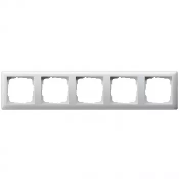 Wall plate Gira Standard 55 — White thermoplastic, screwless, 80.7×365.9×11.4 mm