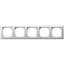 Wall plate Gira Standard 55 — White thermoplastic, screwless, 80.7×365.9×11.4 mm