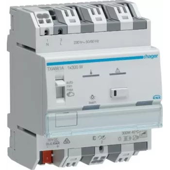 HAGER TXA661A Dimmer KNX easy, 1 Channel 300W, universal (TXA661A)