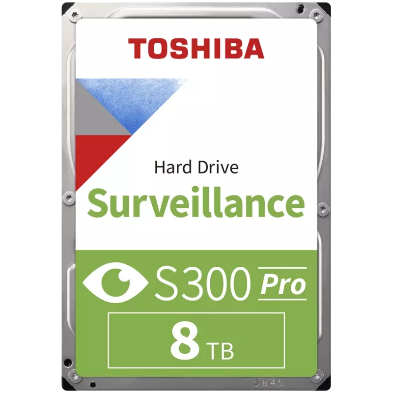Toshiba S300 Pro Surveillance internal hard drive 8 TB 7200 RPM 512 MB 3.5 Serial ATA III
